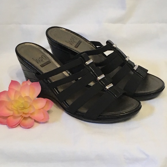 Impo Shoes - ❇️2/$17 IMPO Stretch Black Wedge Shoes Size 7.5